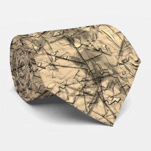 Scratches up scratches on a lightly spotted khaki tie