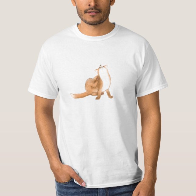 Scratching fox T-Shirt (Front)