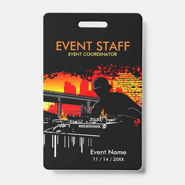 Scratching Hits Staff Event Coordinator ID Badge (Front)