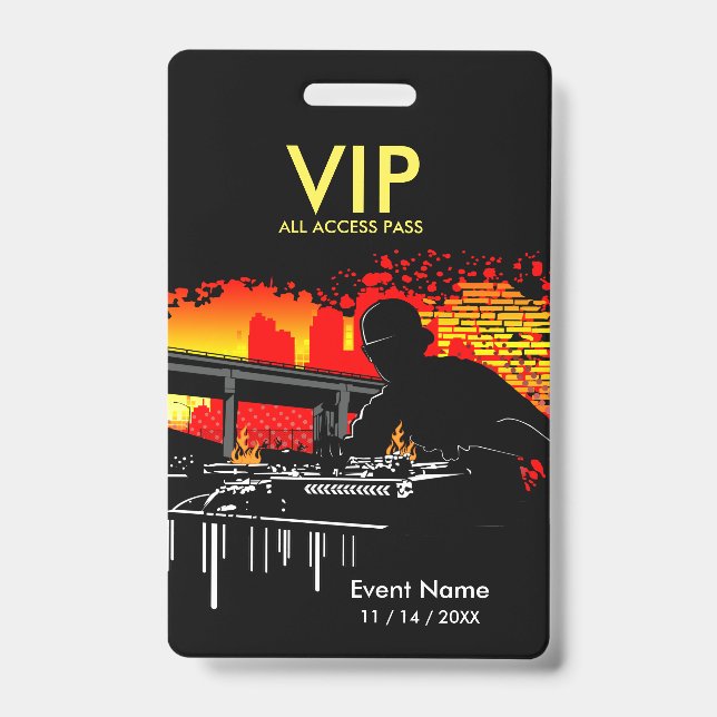 Scratching Hits VIP All Access ID Badge (Front)