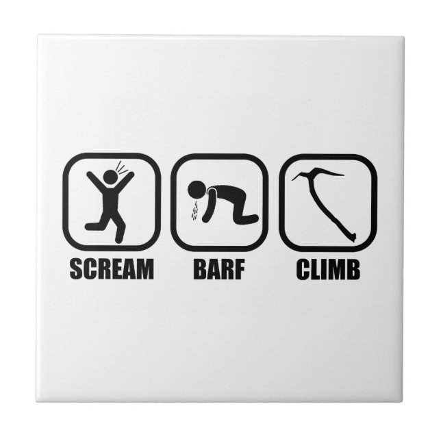 Scream Barf Climb Ceramic Tile (Front)