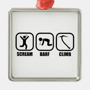 Scream Barf Climb Metal Ornament
