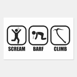 Scream Barf Climb Rectangular Sticker