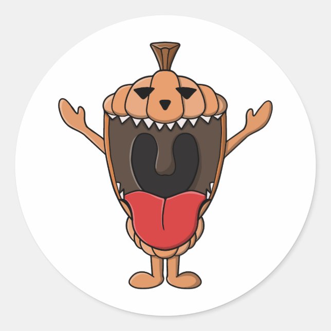 Scream because it's Halloween night Classic Round Sticker (Front)