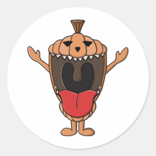Scream because it's Halloween night Classic Round Sticker