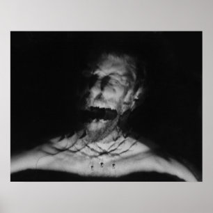 Scream black and white photograph poster