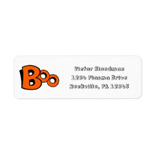 Scream Boo Return Address Label