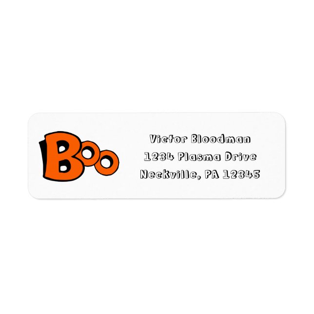 Scream Boo Return Address Label (Front)