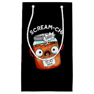 Scream-chi Funny Kimchi Puns Dark BG Small Gift Bag