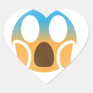 scream emoji heart sticker