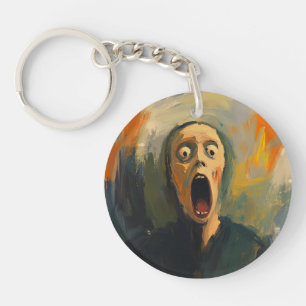 Scream Face Key Ring