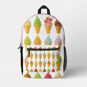 Scream for Ice Cream Printed Backpack