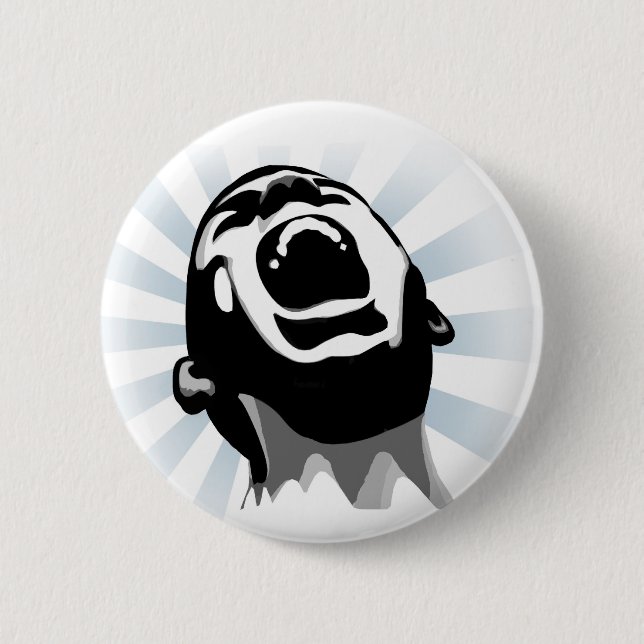 Scream halo 6 cm round badge (Front)