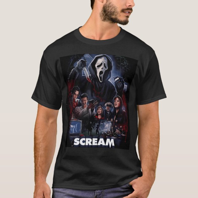 Scream Horror Movie Artwork Poster Classic T-Shirt (Front)