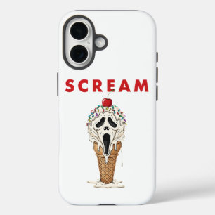 Scream Ice Cream Ghostface Apple iPhone 16, Tough iPhone 16 Case