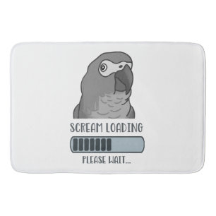 Scream Loading African grey  Bath Mat