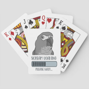 Scream Loading African grey  Playing Cards