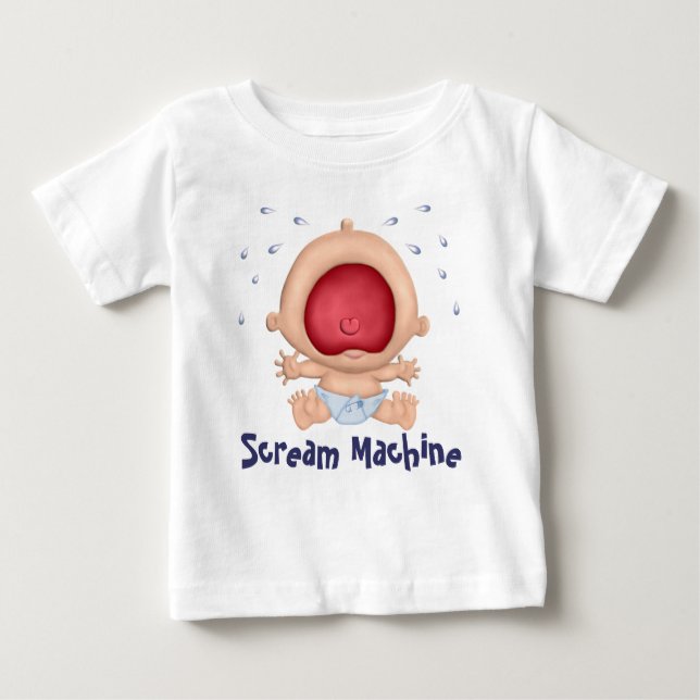 Scream Machine Bawling Baby humour - Boy Baby T-Shirt (Front)