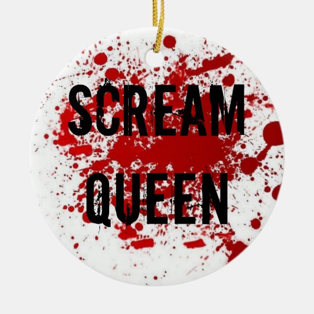 Scream Queen Ceramic Ornament (Front)