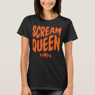 Scream Queen Halloween Horror Spooky Drip Typograp T-Shirt