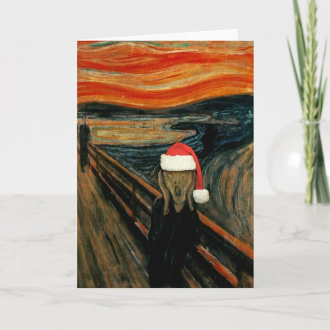 Scream Santa Greeting Card (Front)