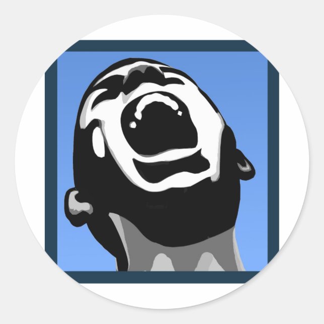 Scream Square Classic Round Sticker (Front)