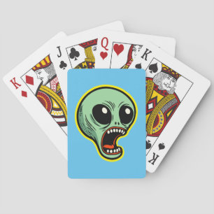 Screaming Alien Playing Cards
