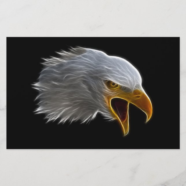 Screaming American Bald Eagle Head (Front)