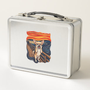 Screaming Chihuahua Dog Scream Bridge_1 Metal Lunch Box