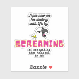 Screaming Cockatoo With Text