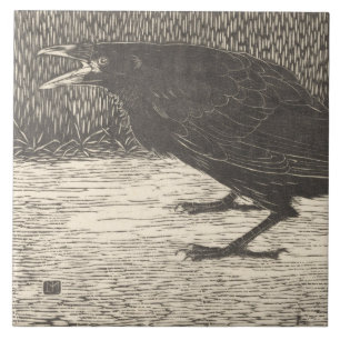 Screaming Crow (by Jan Mankes) Ceramic Tile