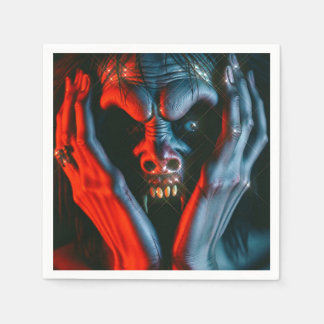 Screaming demon napkin