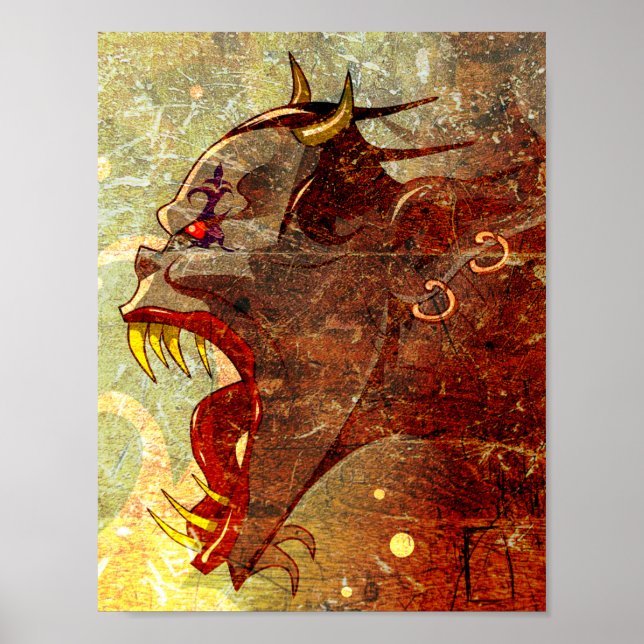 Screaming demon poster (Front)