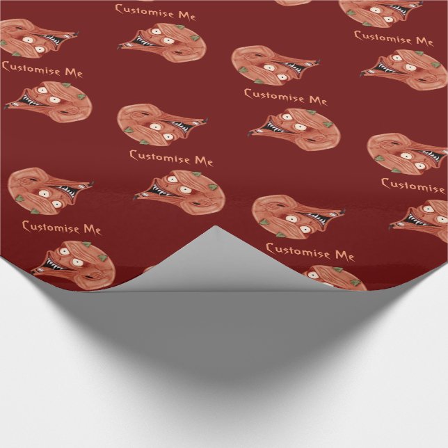 Screaming Demon Wrapping Paper (Corner)