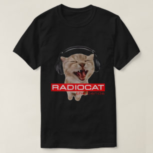 Screaming DJ Cat Meme Headphone Music Lover Art T-Shirt