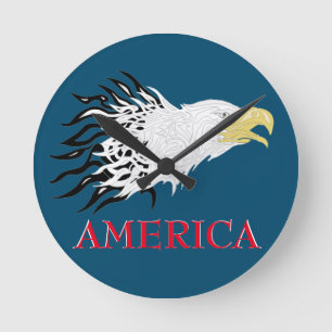 Screaming Eagle America - Round Clock