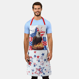 Screaming eagle USA flag patriotic grilling BBQ  Apron