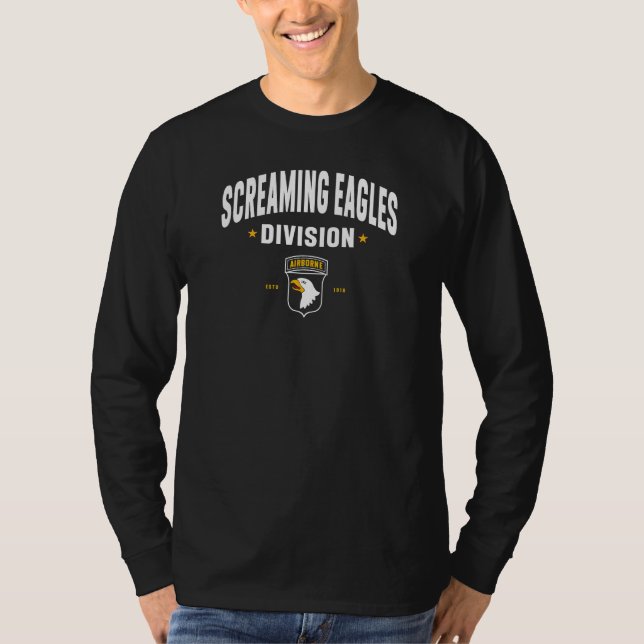 Screaming Eagles - 101st Airborne Division Long T-Shirt (Front)