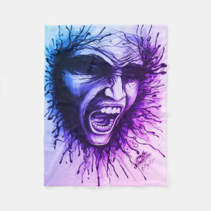 Screaming Face Fleece Blanket