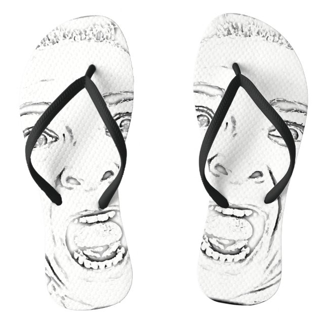 Screaming Face Funny Thongs (Footbed)