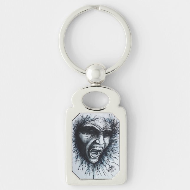 Screaming Face Key Ring (Front)