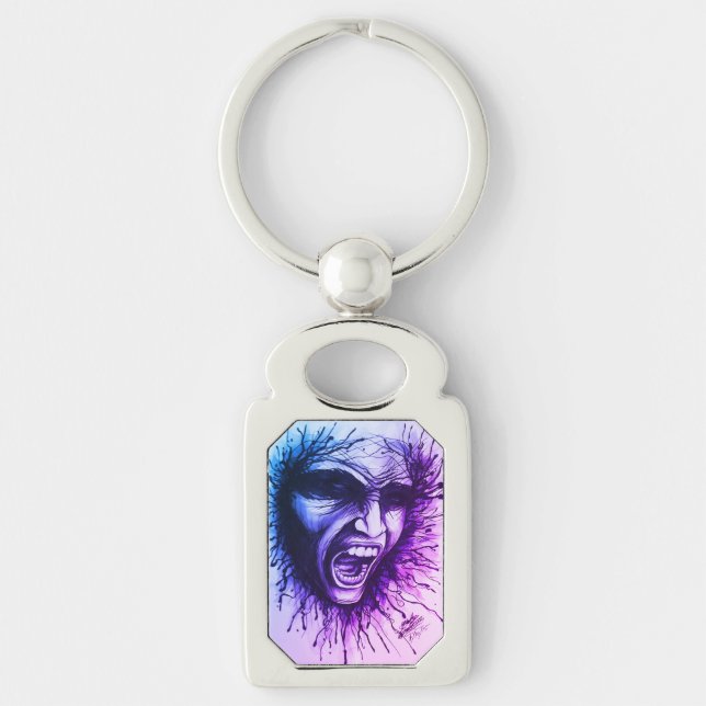 Screaming Face Key Ring (Front)