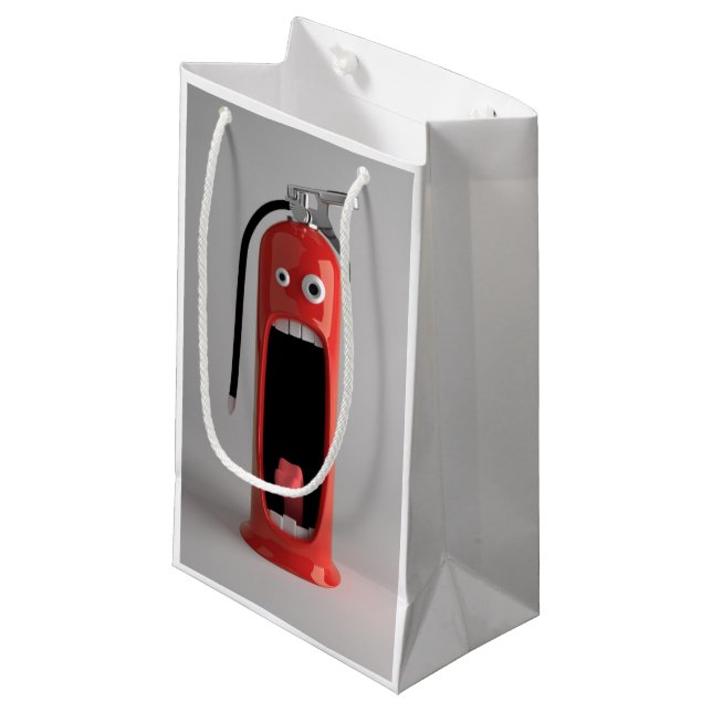 Screaming Fire Extinguisher Small Gift Bag (Front Angled)