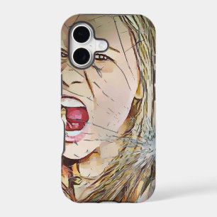 screaming,girl,girls,screaming girl, broken glass