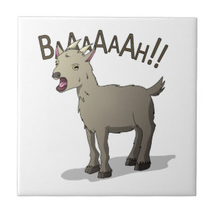 Screaming Goat Doodle Noodle Designs Ceramic Tile