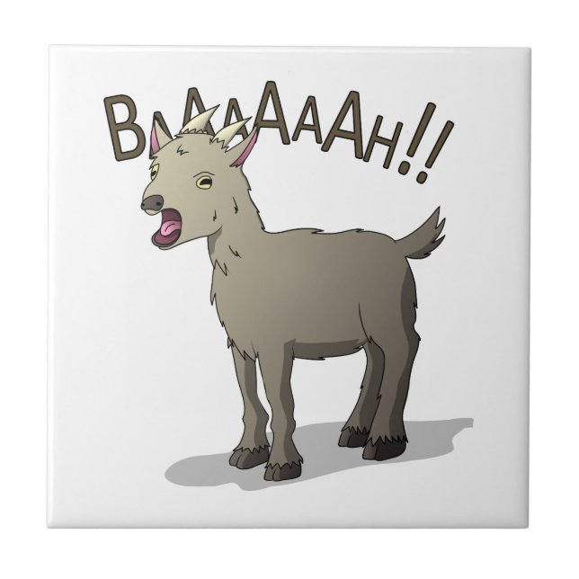 Screaming Goat Doodle Noodle Designs Ceramic Tile (Front)