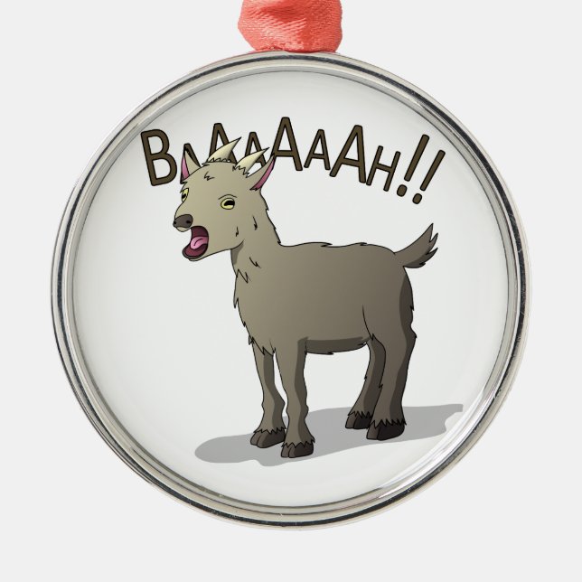 Screaming Goat Doodle Noodle Designs Metal Tree Decoration (Front)