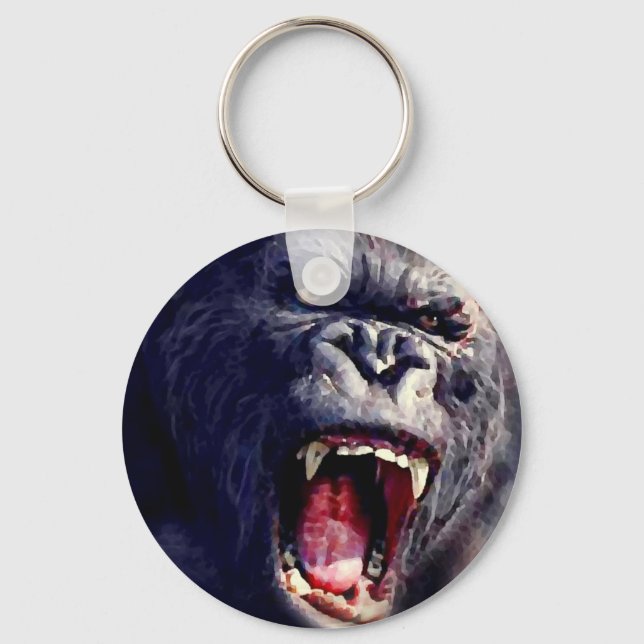 Screaming Gorilla Key Ring (Front)