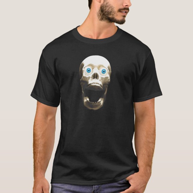 Screaming Gothic Skull - Halloween Horror T-Shirt (Front)