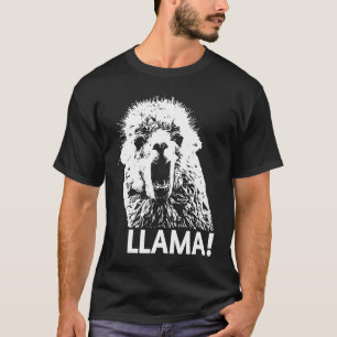 Screaming Llama No Drama Alpaca T-Shirt